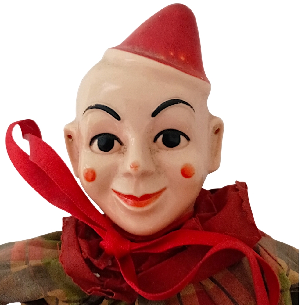 Hazzelles Bimbo The Clown Marionette Puppet BODY ONLY Composite Head 802 Vintage - Picture 9 of 16